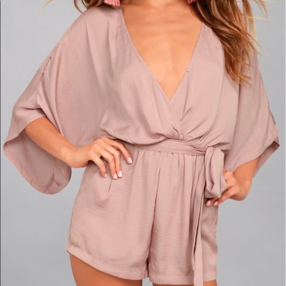 Lulu’s ain’t it grand Mauve romper